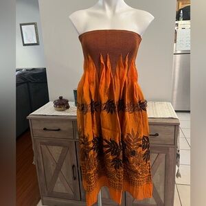 NWOT Lapis strapless beach cover up dress